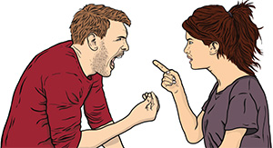 fighting couple working with emotional triggers