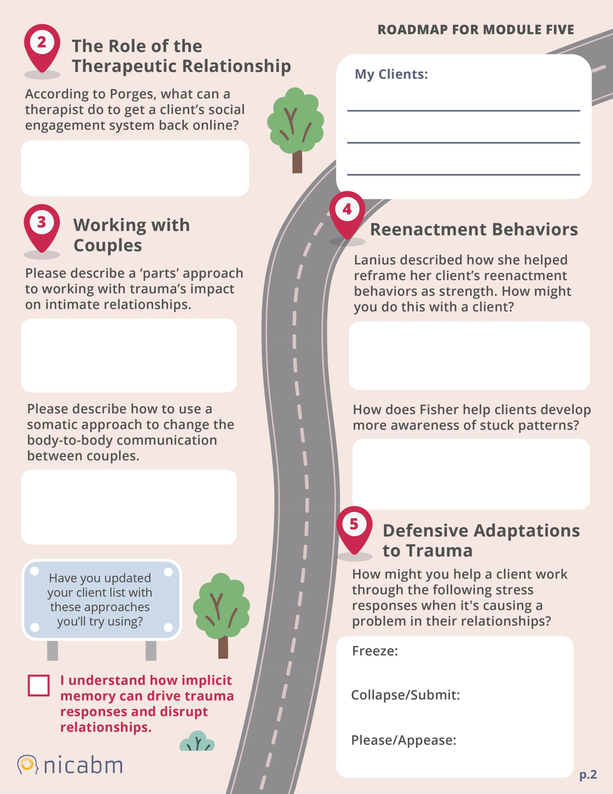 Module 5 Study Guide: How to Work with Patients Whose Trauma Triggers Problems in Their Current Relationships - page 2