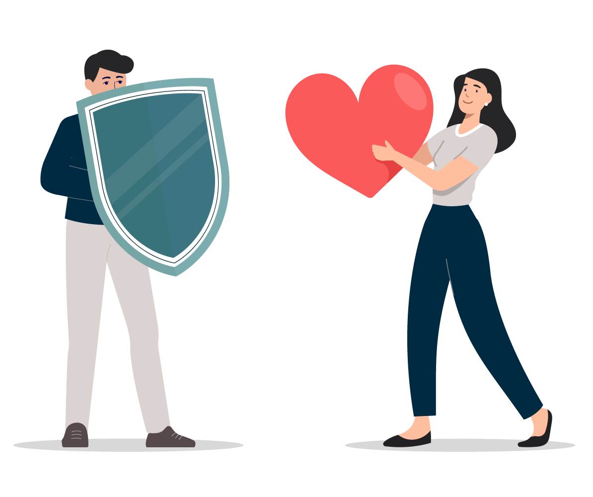 man with shield