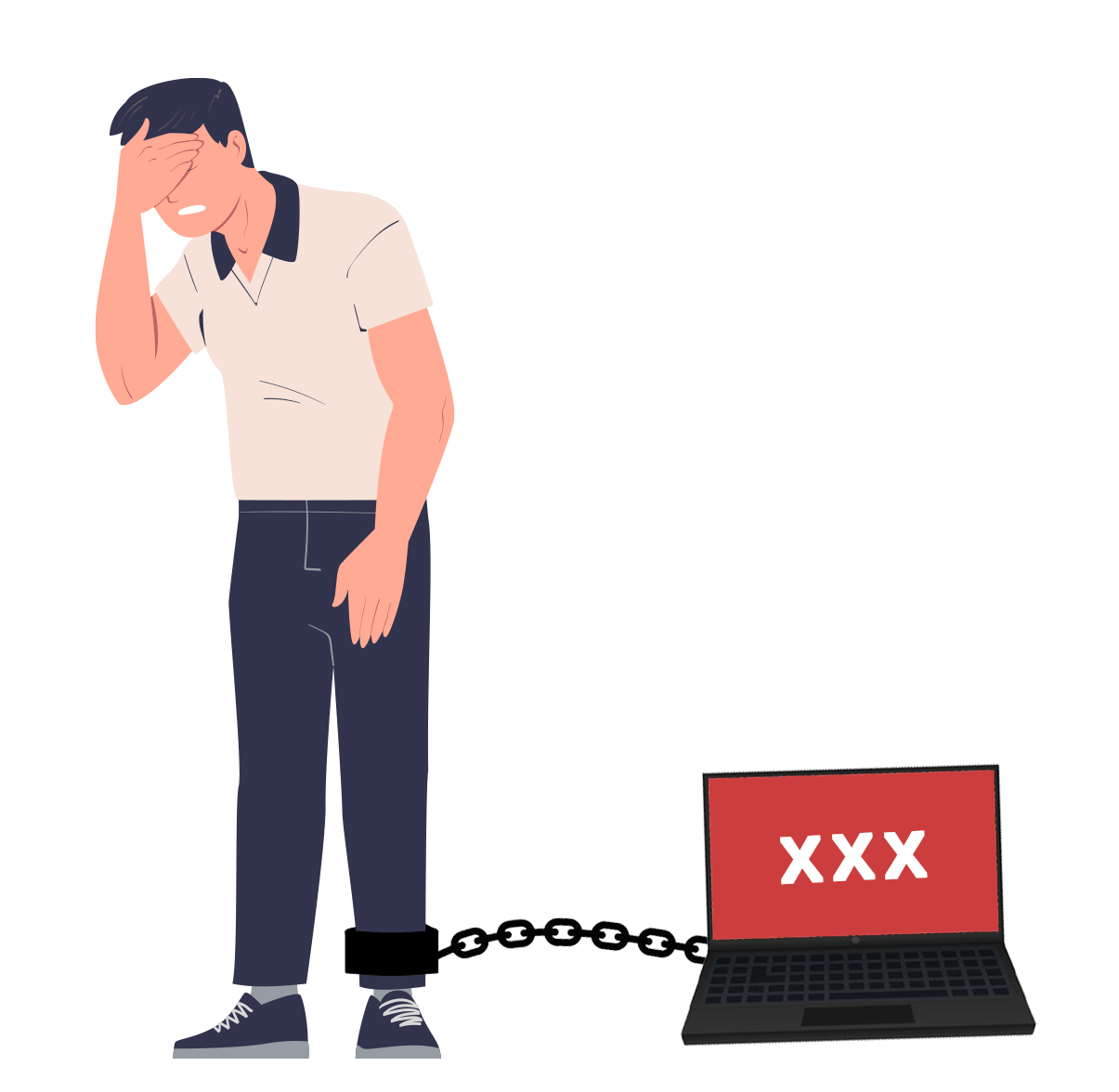 Man suffering from porn addiction