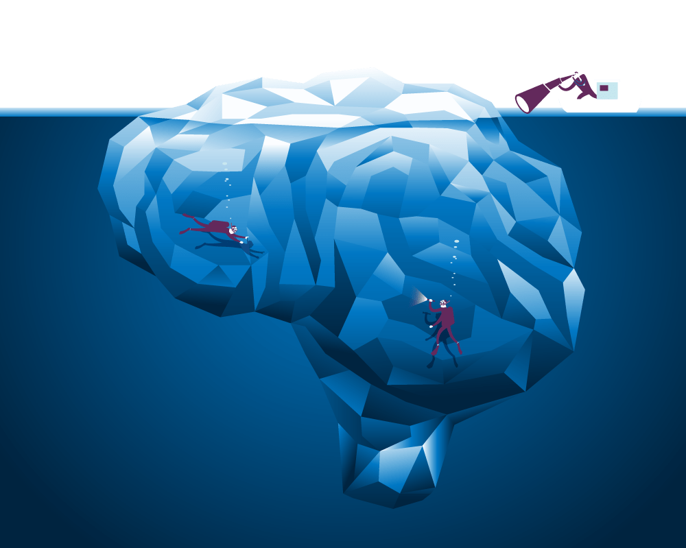 iceberg in brain shape