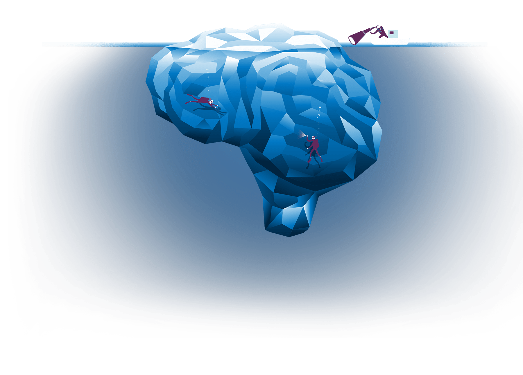 iceberg in brain shape