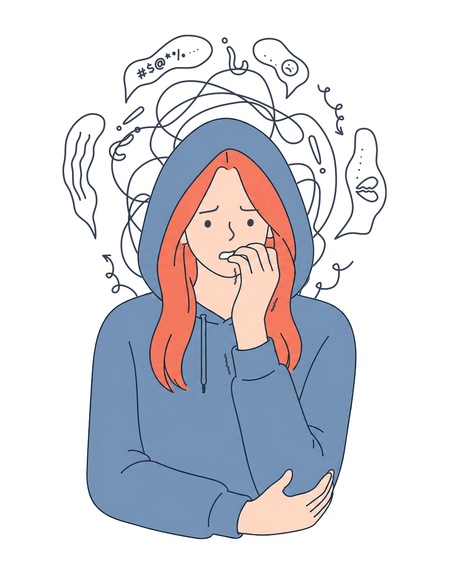 anxious girl