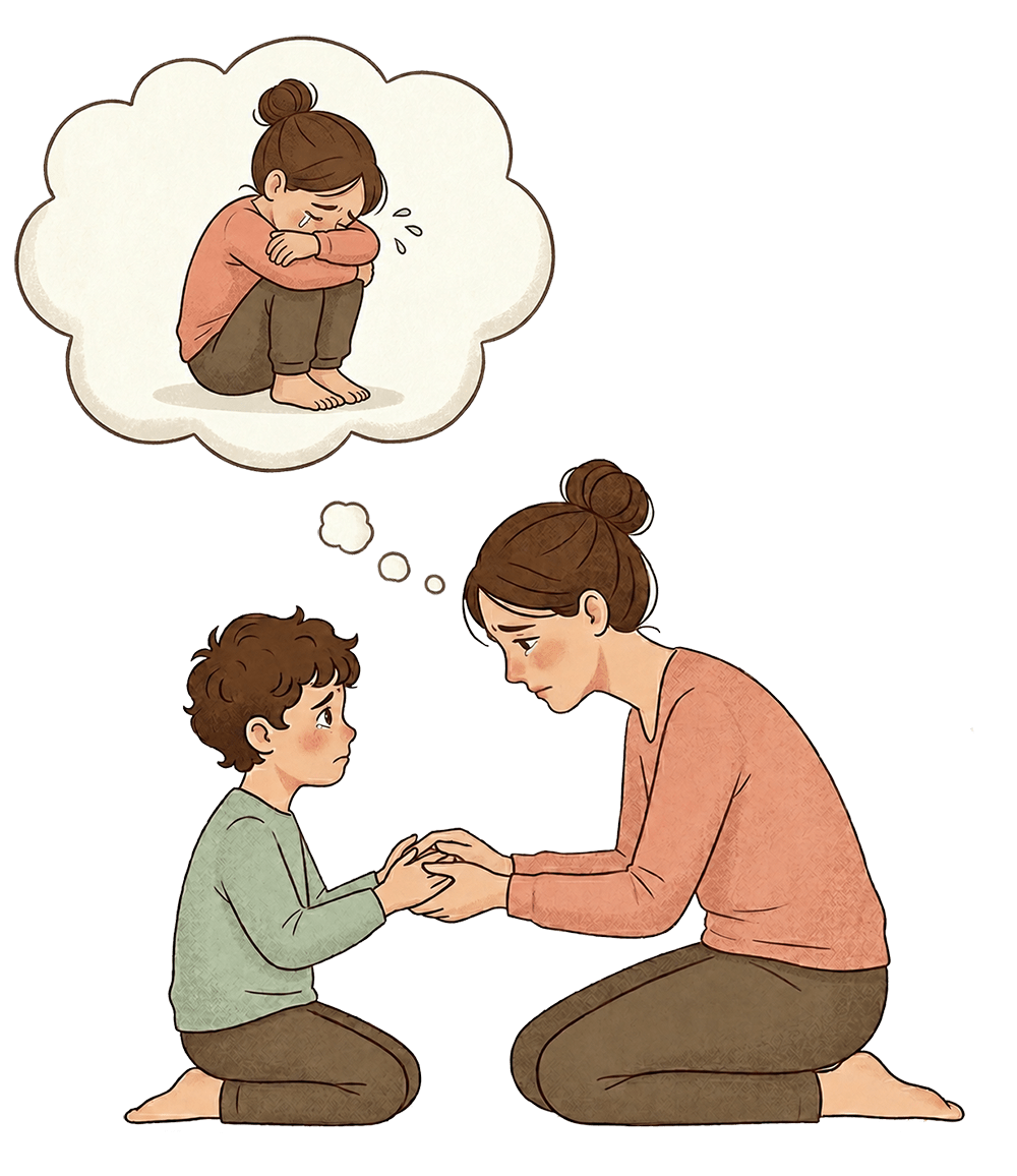 mom with childhood trauma