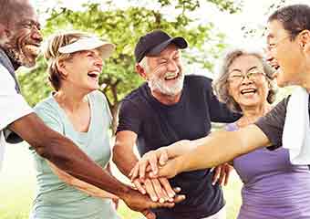 elderly group of people social