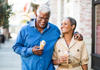 happy elderly african american couple