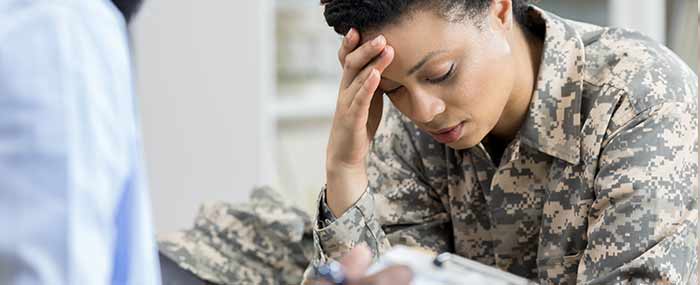 woman veteran with PTSD
