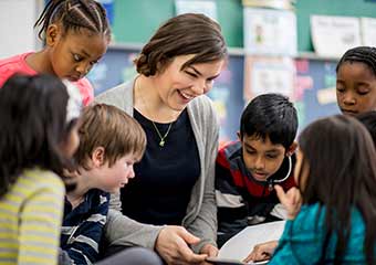 young students learning